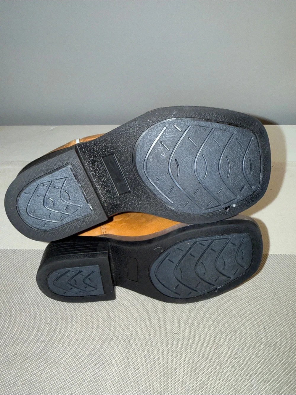Cody James toddler Kids Two-Tone Tan and Black Western Pull-On Boots size 6